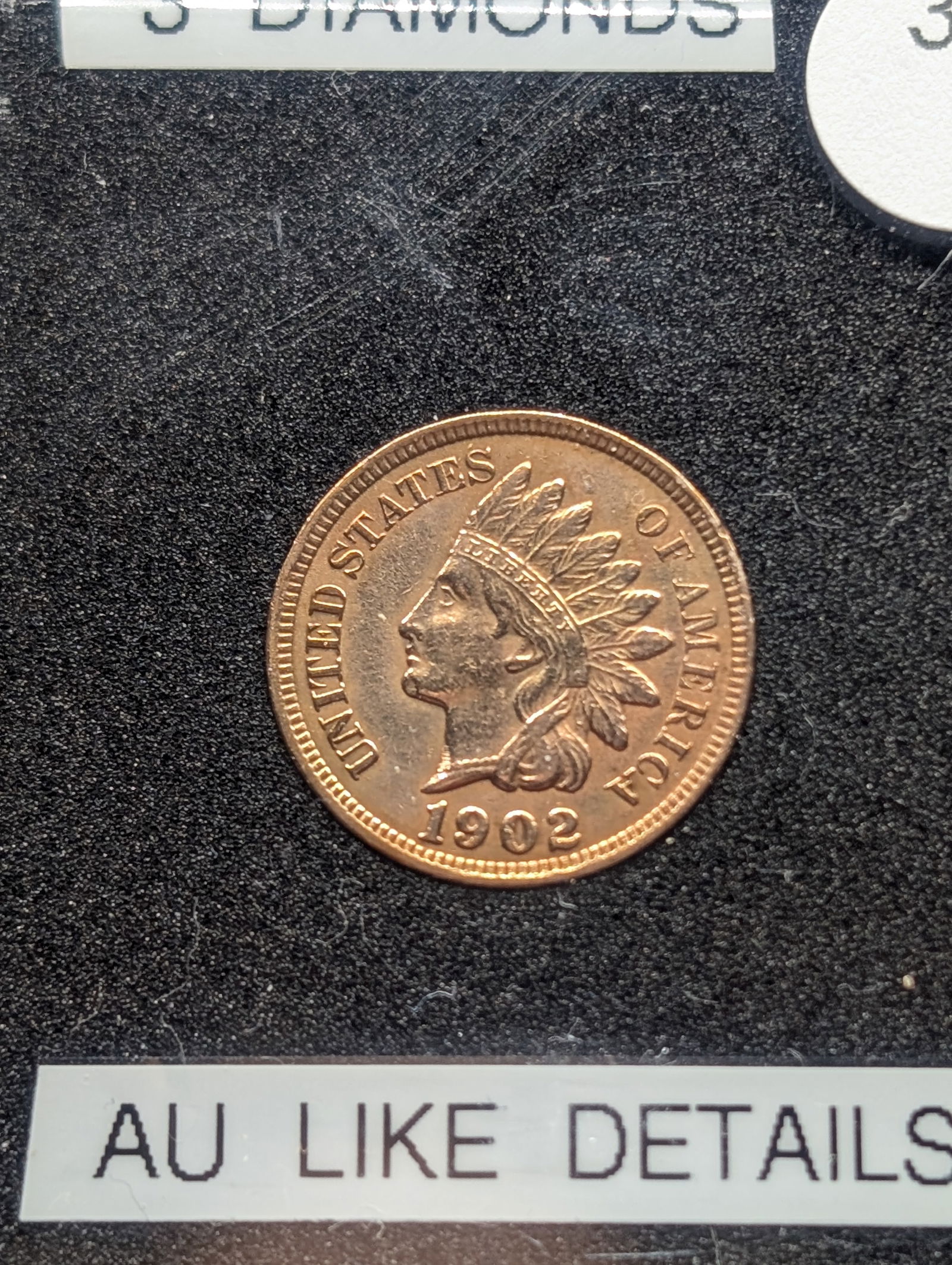 1902  Indian Head Cent , Full Liberty, 3 Diamonds (1 of 4)