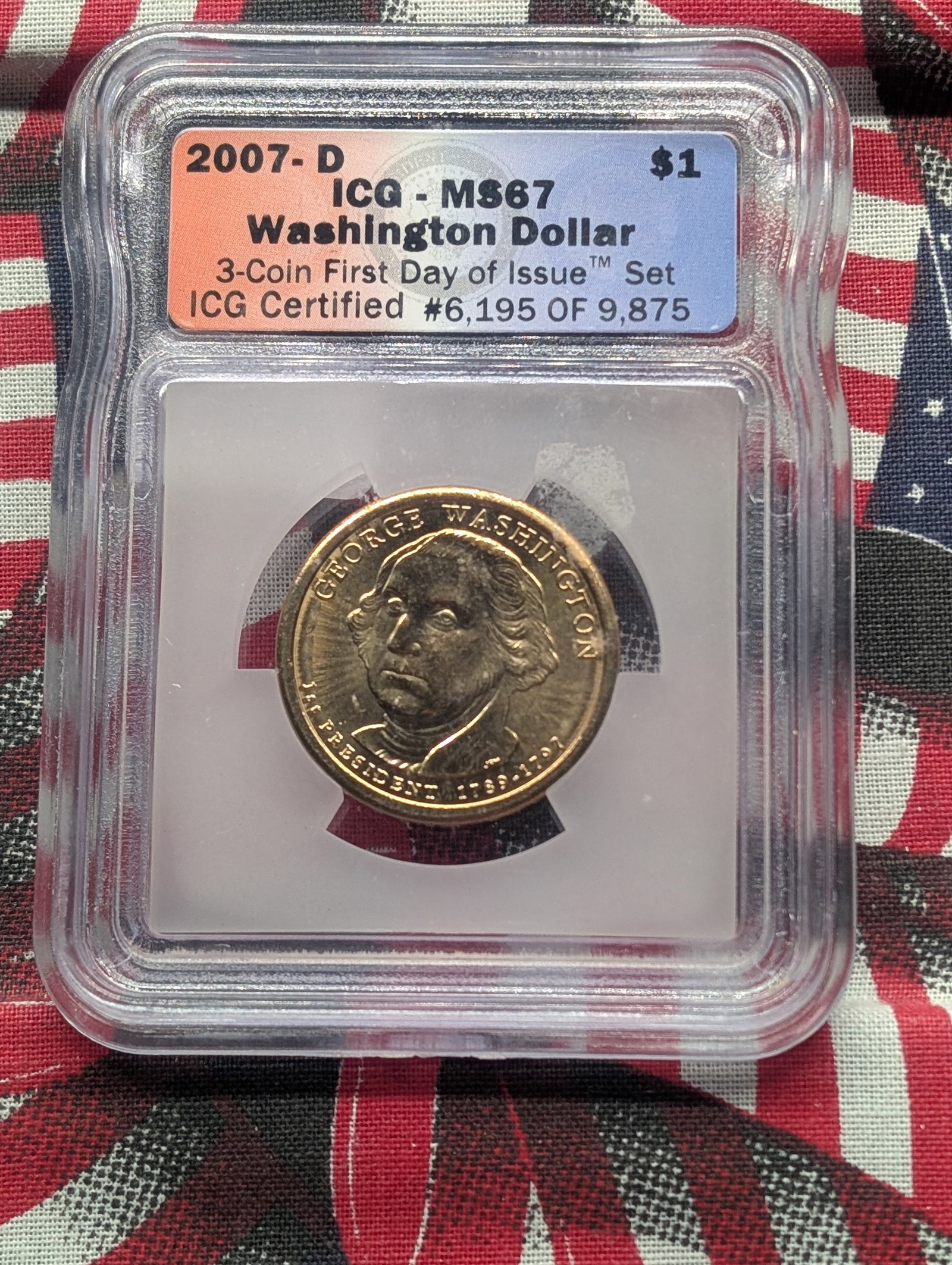 ICG-2007-D Washington-1-Dollar-MS-67: ICG-2007-D Washington-1-Dollar-MS-67