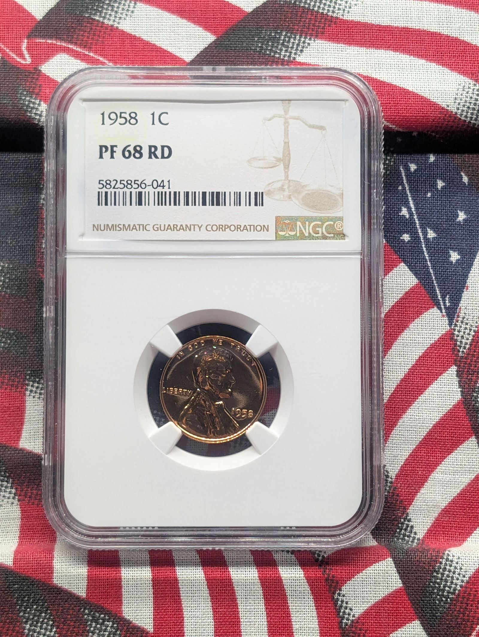 1958-P Lincoln Wheat Cent, NGC PF 68 RD (1 of 4)