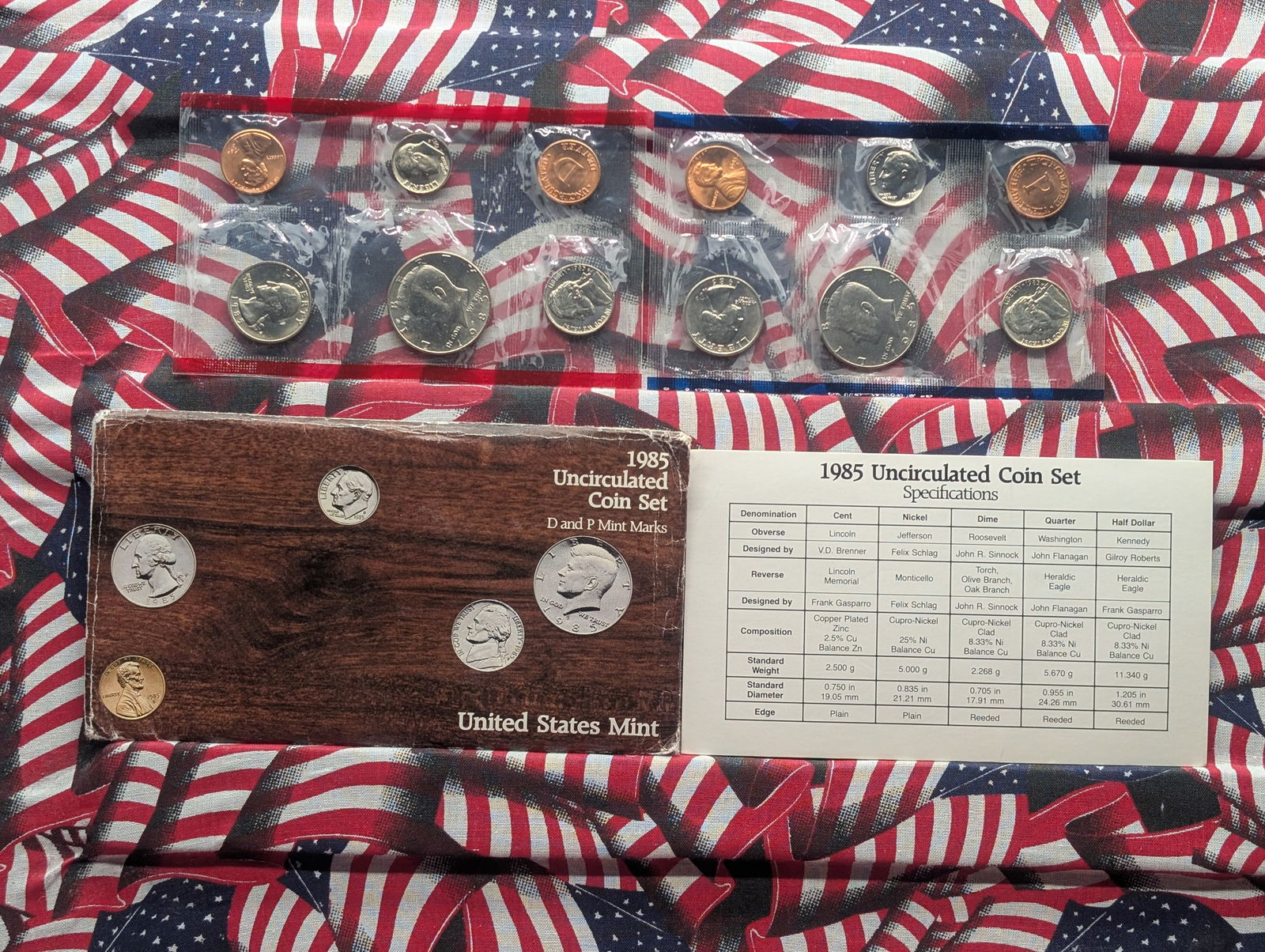 1985-D & P Uncirculated Coin Set-OGP (1 of 5)