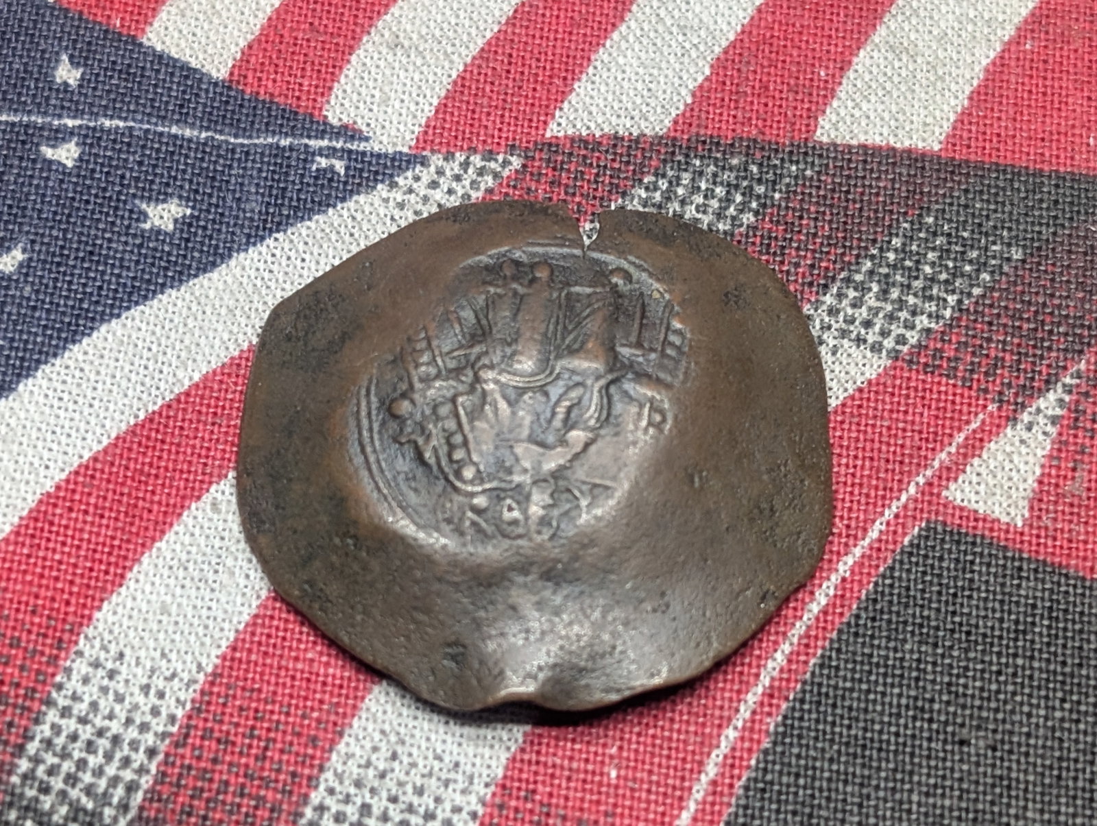 12th-14th Century, AU-Incredible Grade, Depicting Jesus & Mary-Great Details, Byzantine Cup: 12th-14th Century, AU-Incredible Grade, Depicting Jesus & Mary-Great Details, Byzantine Cup Coin-Medieval Coin, over 600 years old!