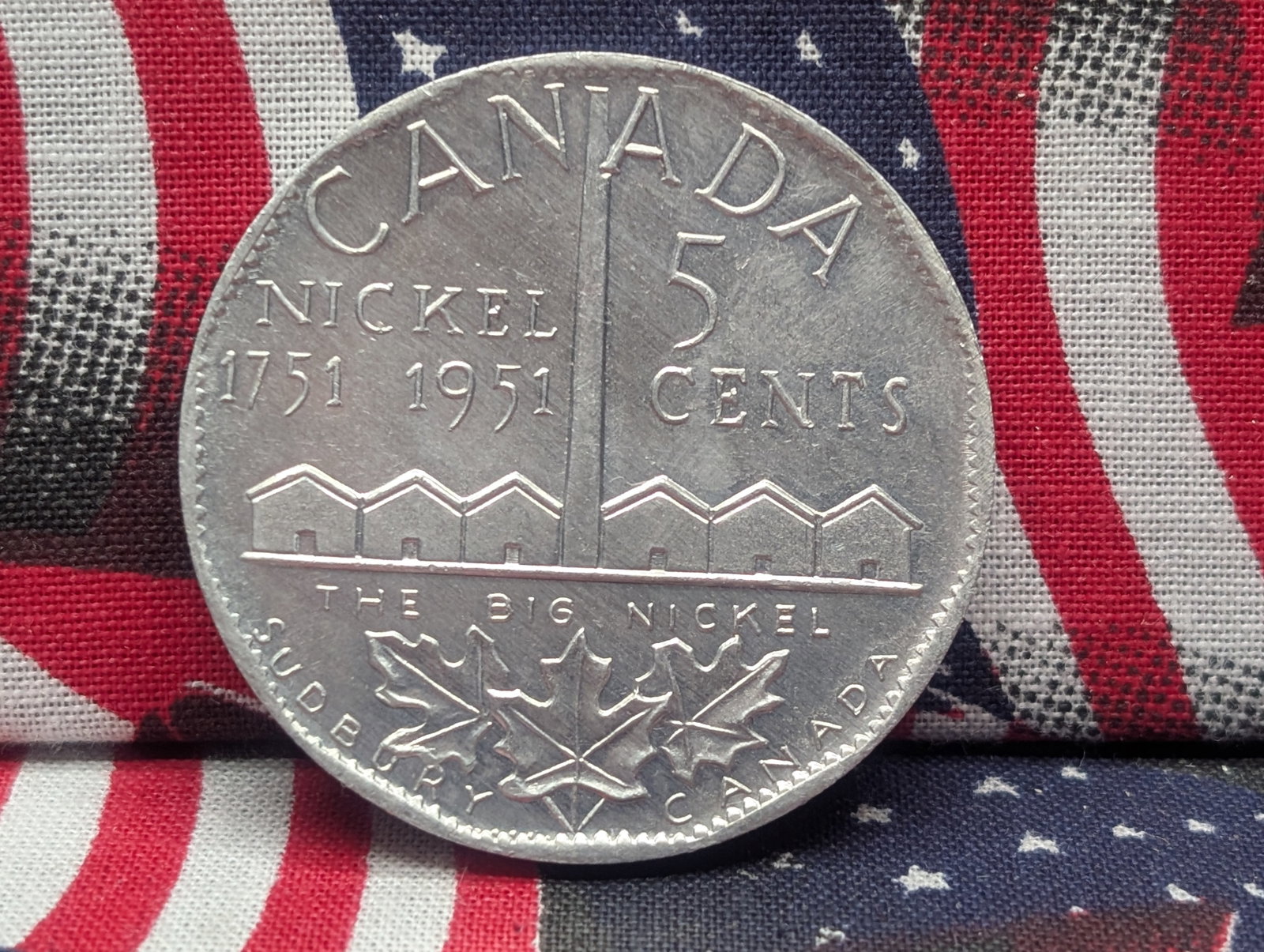 1761- 1951 Canada 5 Cents The Big Nickel Sudbury Medallion: 1761- 1951 Canada 5 Cents The Big Nickel Sudbury Medallion