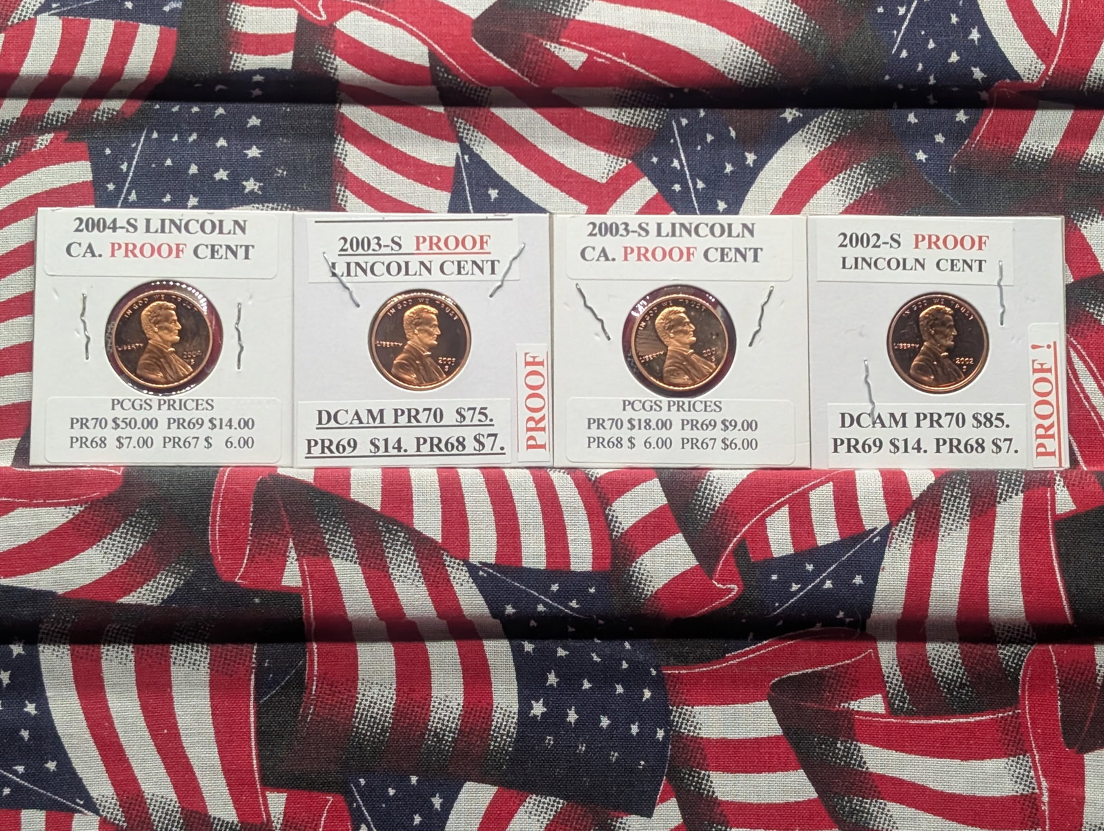 2002-S, (2) 2003-S, & 2004-S Lincoln Memorial Cents: 2002-S, (2) 2003-S, & 2004-S Lincoln Memorial Cents