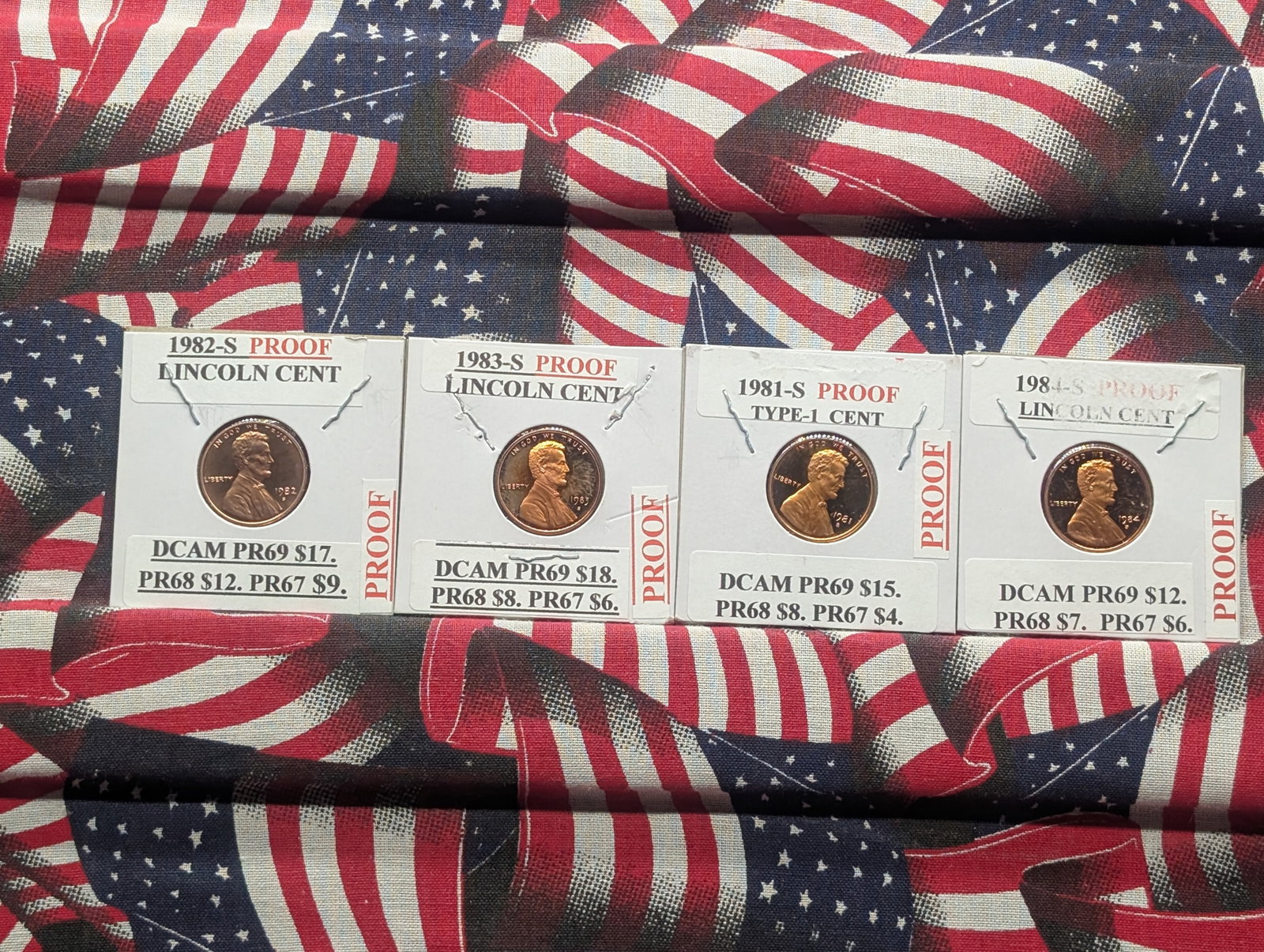 1981-S, 1982-S, 1983-S, & 1984-S Lincoln Memorial Cents: 1981-S, 1982-S, 1983-S, & 1984-S Lincoln Memorial Cents
