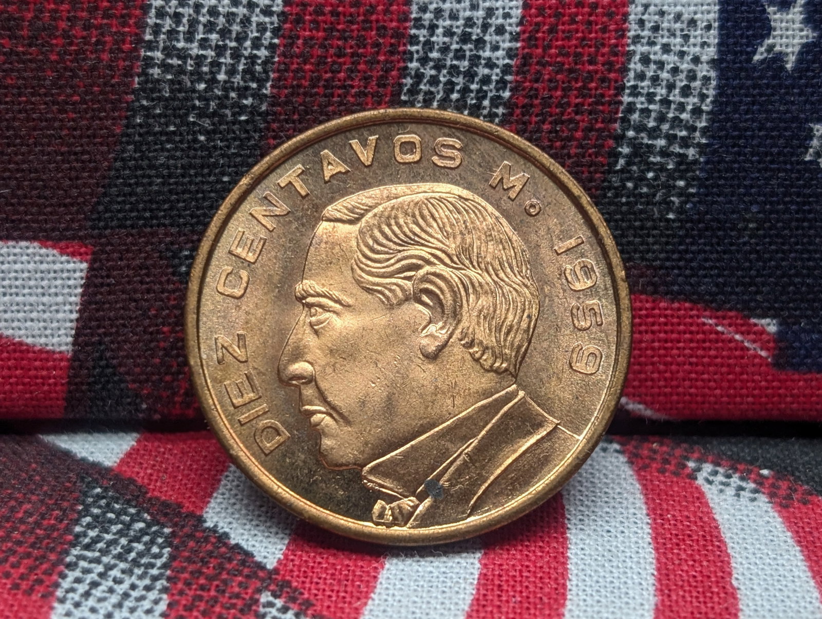 1959  Mexico  10 Centavos Coin-BU (1 of 2)