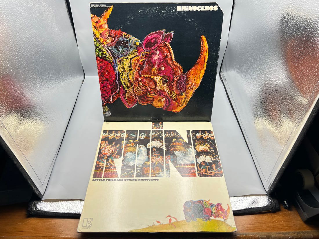 Rhinoceros (2 LP Lot): Self-titled (1970), gatefold, repress; and Better Times Are Coming (1970), (1 of 7)