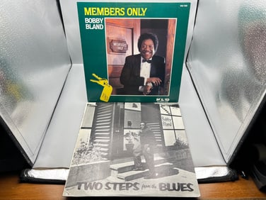 Bobby Bland (2 LP Lot): Two Steps From The Blues (unknown press date), reissue; and Members Only