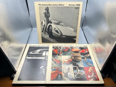 Capitol Disc Jockey Albums (3 LP Lot): October 1968 - Porsche Type 904 Carrera GTS pictured;