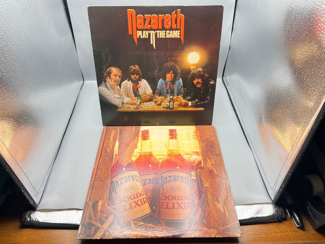 Nazareth (2 LP Lot): Play 'N' The Game (1976); and Sound Elixir (1983) (1 of 4)