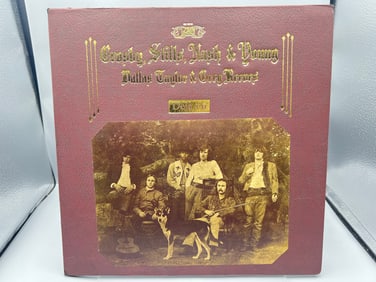 Crosby, Stills, Nash & Young: Deja Vu (1977), reissue, faux leather textured gatefold