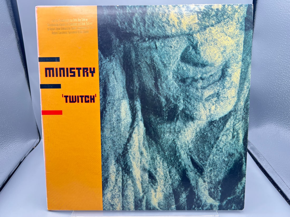 Ministry: Twitch (1986), promo stamped cover (Industrial, Electro): Ministry: Twitch (1986), promo stamped cover (Industrial, Electro) - Records are untested by auction house for play quality. All items are sold as is.
