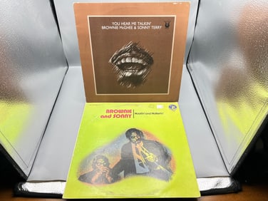 Brownie McGhee & Sonny Terry (2 LP Lot): You Hear Me Talkin' (1978), German pressing; and Hootin'