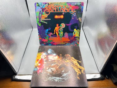 Santana (2 LP Lot): Amigos (1977), gatefold; and Santana - Self-titled (1971), the band's third
