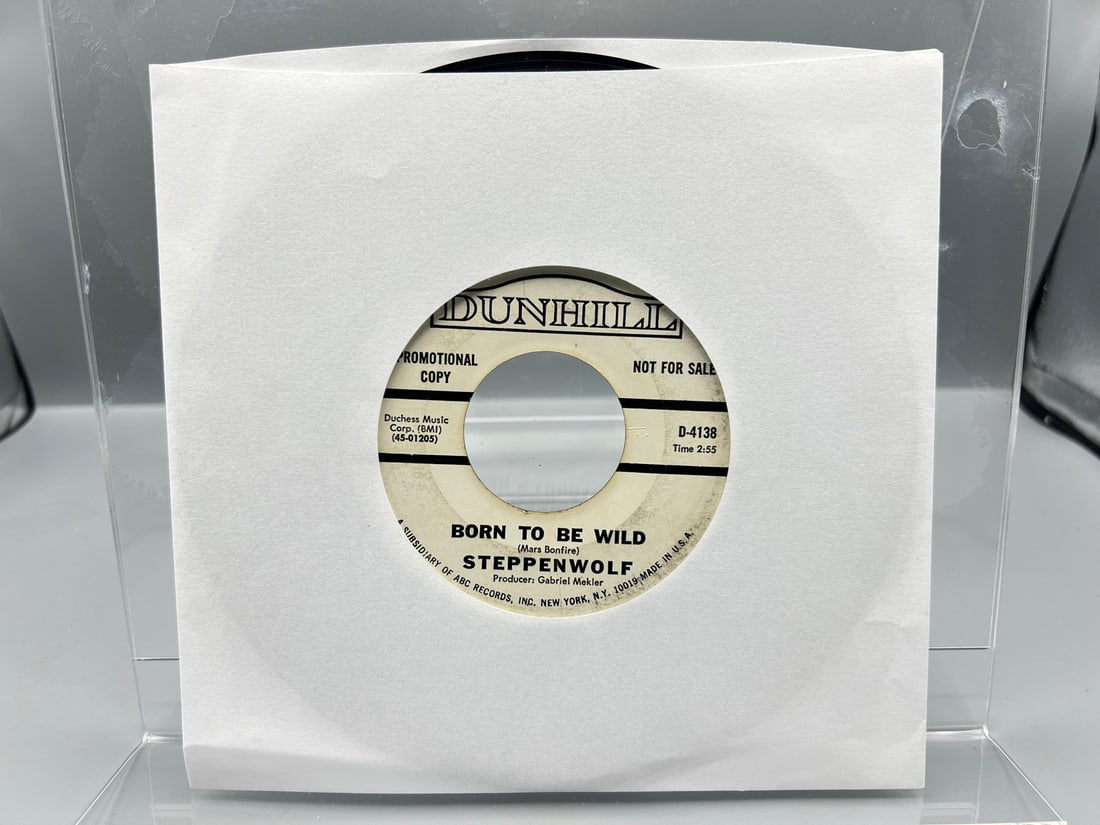 Steppenwolf (7-inch 45 rpm record): Born To Be Wild/Everybody's Next One (1968), white label promo (1 of 4)