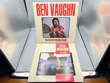 Ben Vaughn (2 LP Lot): Blows Your Mind (1988); and Ben Vaughn Combo - Beautiful Thing (1987)
