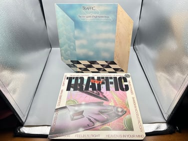Traffic (2 LP Lot): The Low Spark Of High Heeled Boys (1971), cover diagonally die-cut; and Heavy