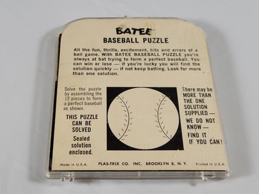 Rare Vintage Batee Baseball Puzzle