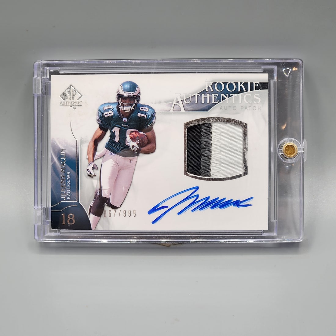 2009 SP Authentic Jeremy Maclin Rookie Auto Patch 067/999 (1 of 2)