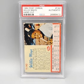 1962 Post Willie Mays #142 PSA Authentic HOF