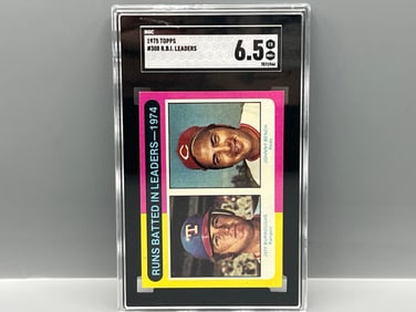 1975 Topps NL RBI Leaders #308 SGC 6.5 - Johnny Bench