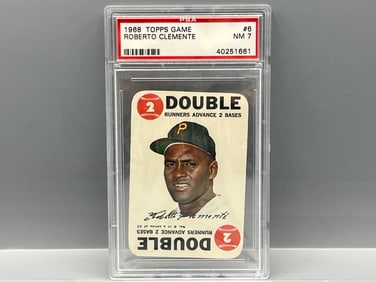1968 Topps Game Roberto Clemente #6 PSA 7