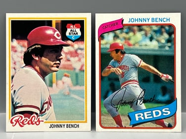 Johnny Bench 1978 Topps #700 & 1980 Topps #100