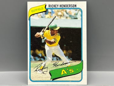 1980 Topps Rickey Henderson RC #482