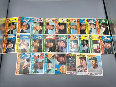 Lot of 24 - 1960 Topps Baseball - Varying Conditions