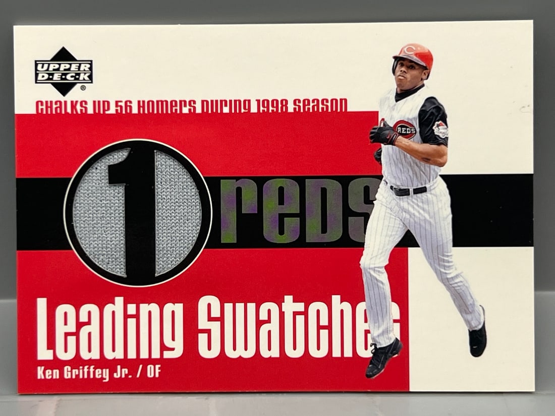 2003 Upper Deck Ken Griffey Jr. Game Used Leading Swatches Jersey Relic (1 of 2)