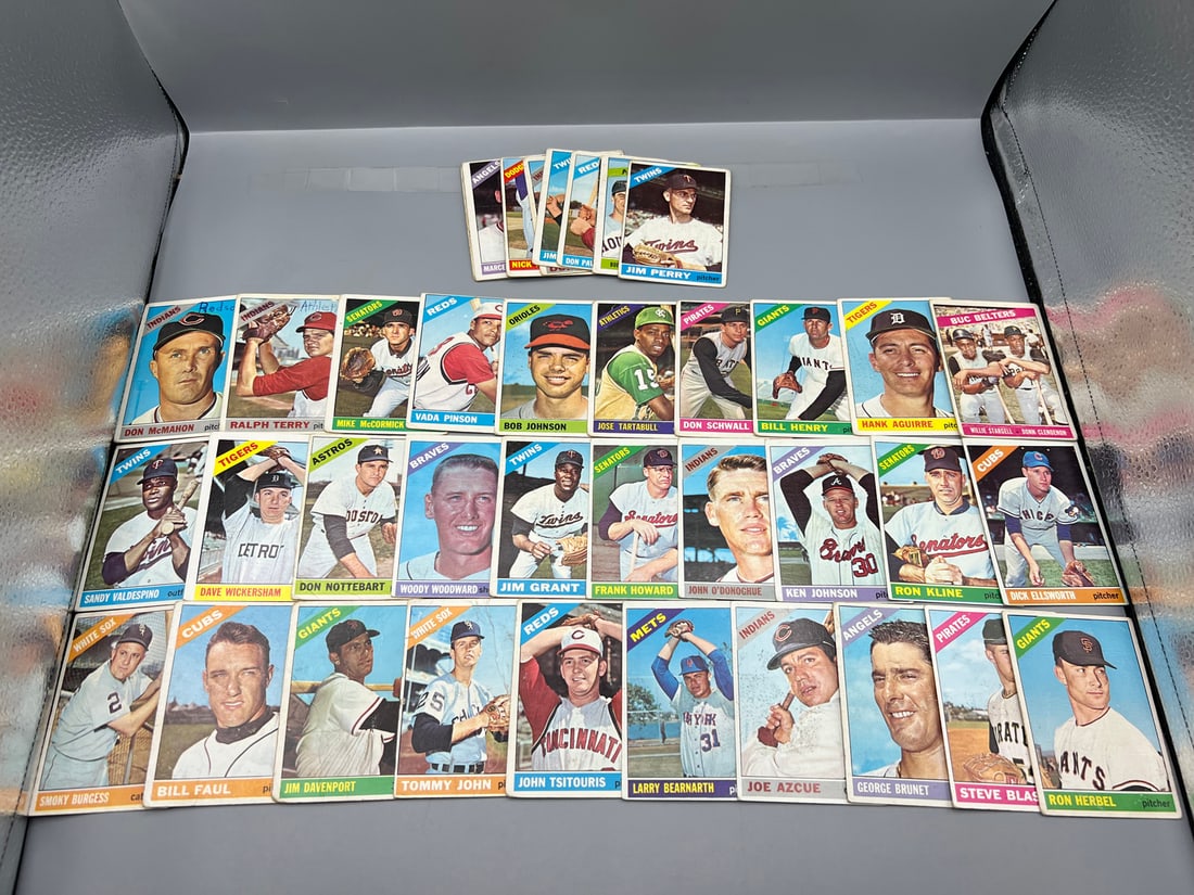Lot of 40 - 1966 Topps Baseball - Mainly Lower Grade: Lot of 40 - 1966 Topps Baseball - Mainly Lower Grade