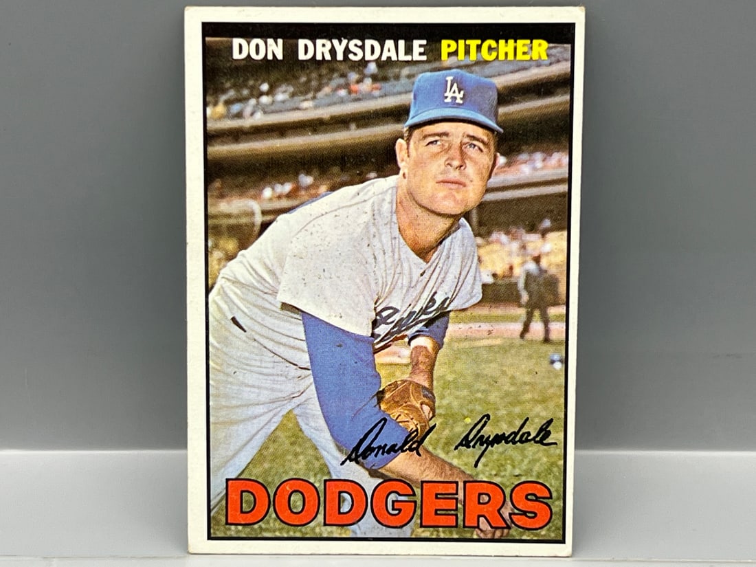 1967 Topps Don Drysdale #55: 1967 Topps Don Drysdale #55