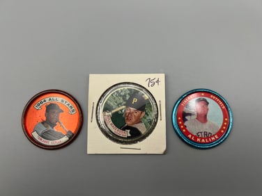Lot of 3 - Topps Coins - Al Kaline, Bill Mazeroski, Orlando Cepeda - HOFers