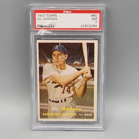 1957 Topps Gil Hodges #80 PSA 7 HOF