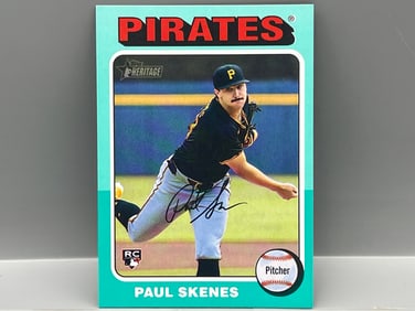 2024 Topps Heritage Paul Skenes RC #594 - Aqua Border Variation SP