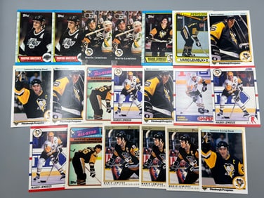 Lot of 20 Mario Lemieux and Wayne Gretzky Cards