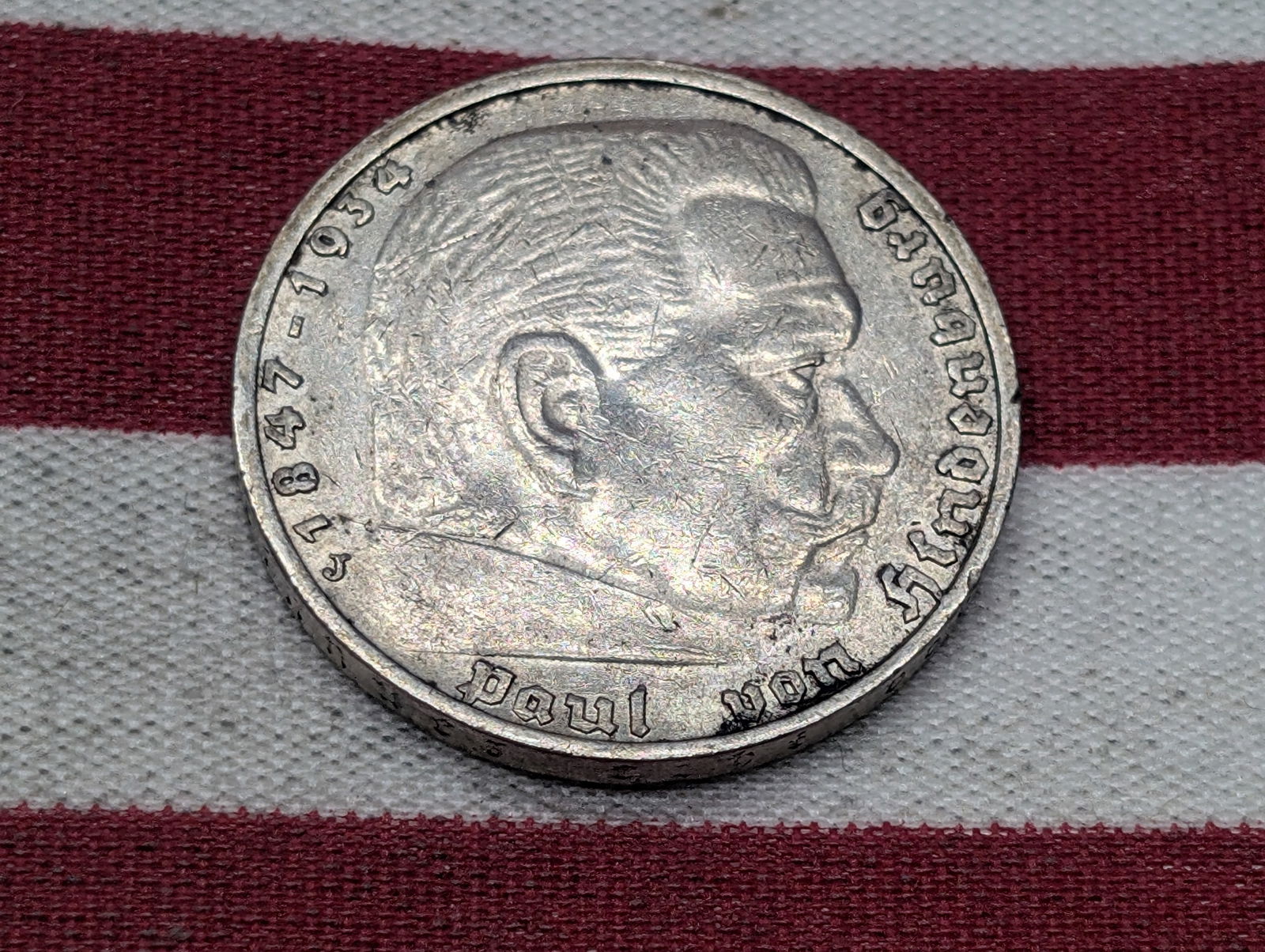 1936-J Germany 5 Silver Reichsmark (1 of 2)