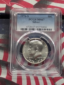 1976-S Kennedy Bicentennial Silver Half Dollar - PCGS MS67