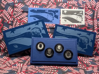 2014-W Rev PROOF, P-PROOF, S-Enhanced UNC & D-UNC 50th Anniv. Kennedy Half Dollar Silver Coin