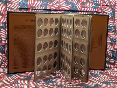 *EMPTY* 1916-1947 Walking Liberty Half Dollar Dansco Collector's Album