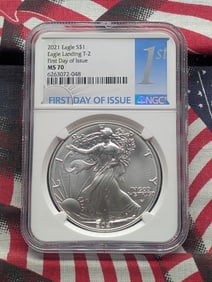 2021 Eagle Landing T-2 American Silver Eagle - NGC MS70 *First Day of Issue*