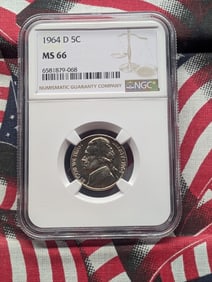 1964-D Jefferson Nickel - NGC MS66