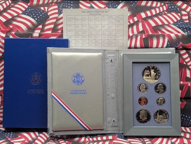 1986-S U.S. Mint Prestige Set in OGP w/ COA - Statue of Liberty Commemorative Silver Dollar