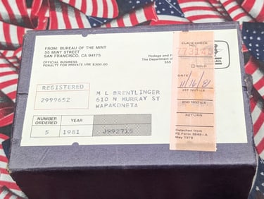 (5) 1981-S Proof Coin Sets In Unopened Box