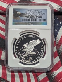 2013 Canada $20 Returning From The Hunt, NGC PF 69 Ultra Cameo, Silver (.9999)  31.39 g