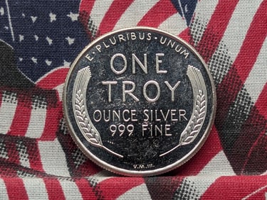 1 Oz. .999 FINE SILVER 1989 Lincoln Wheat Cent Designed Round