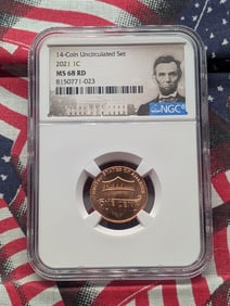 2021 Lincoln Shield Cent - NGC MS68 RD