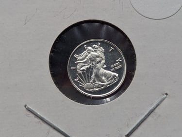 Silver Round of American Silver Eagle, by MSG, .999 Fine Silver, One Gram