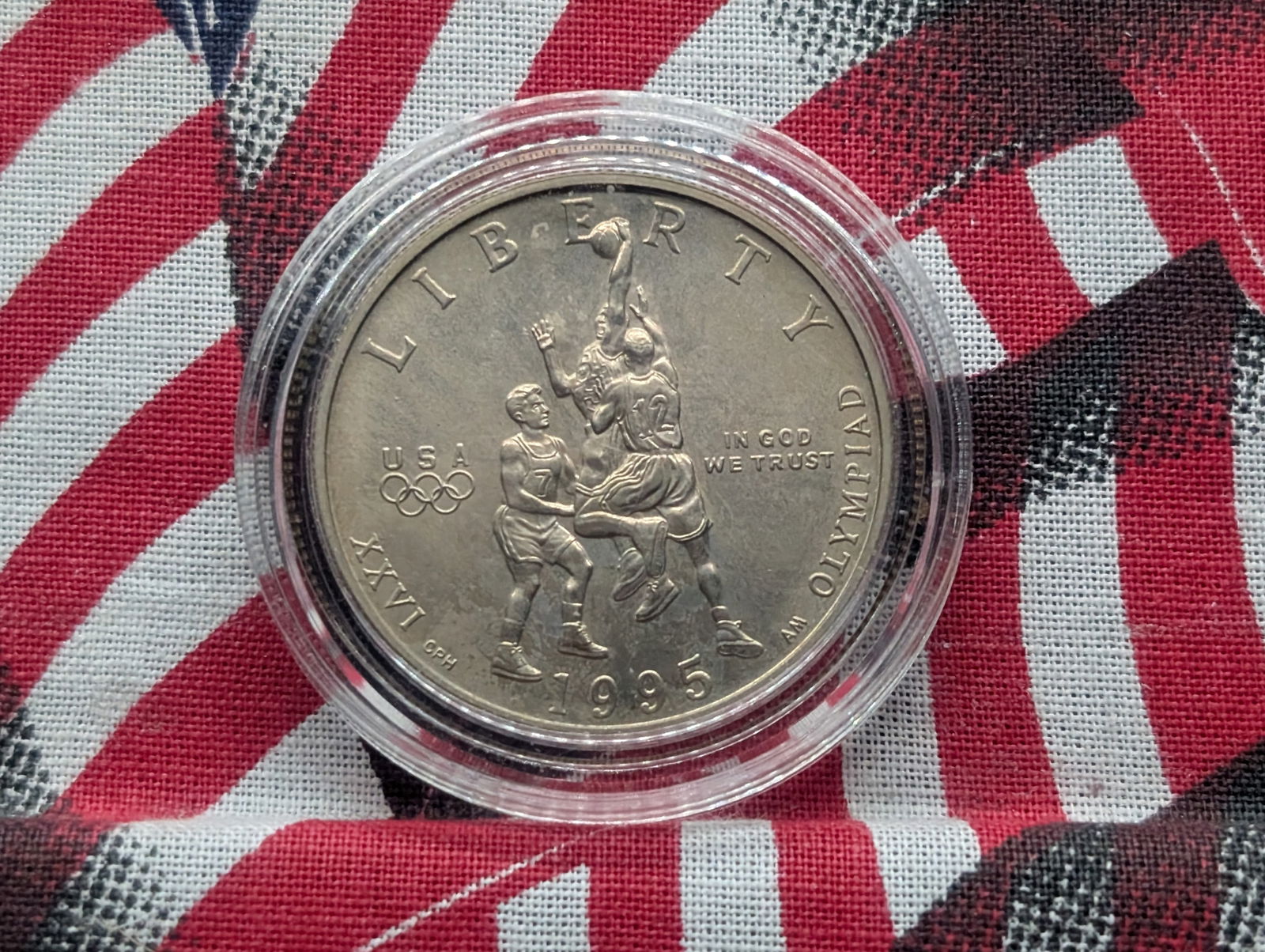 1995-S Olympic Basketball Commemorative Half Dollar Coin, C/N (1 of 2)