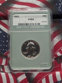 1962 Washington Quarter, PR68 NTC, "NOT NGC"