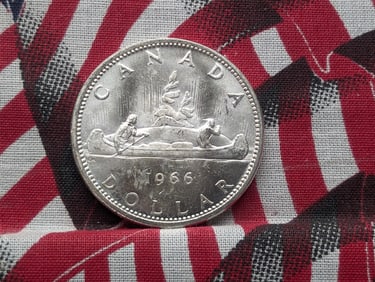 1966 Canada One Dollar, 80% Silver